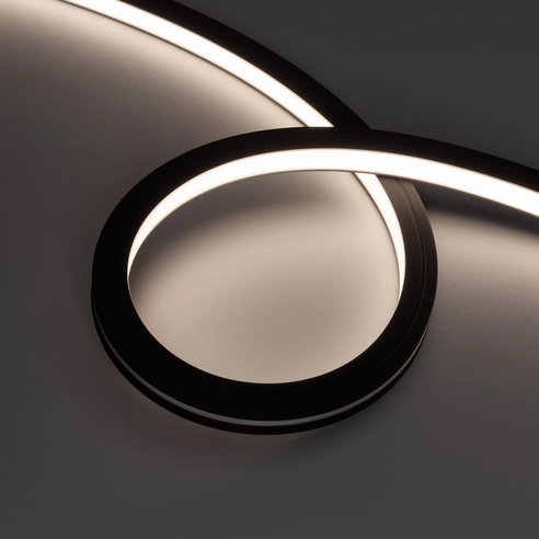 Лента герметичная NOVA-TOP-BLACK-A120-16x15mm 24V Day4000 (10 W/m, IP67, 2835, 5m, wire x2) (Arlight, Вывод боковой, 5 лет)