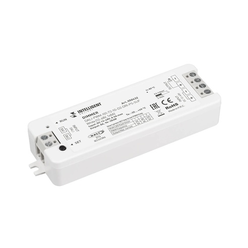 INTELLIGENT ARLIGHT Диммер DALI-PWM-101-72-1G-D2-DRI-PS-SUF White (12-48V, 1x8A) (IARL, IP20 Пластик, 5 лет)
