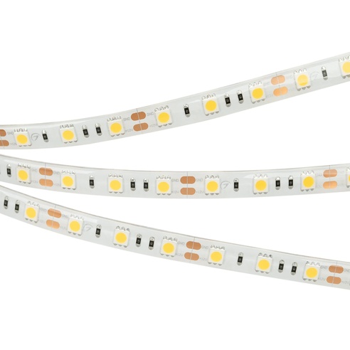 Лента светодиодная RTW 2-5000SE 12V Warm 2x (5060, 300 LED, LUX) (Arlight, 14.4 Вт/м, IP65)