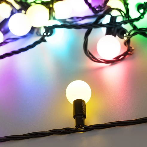 Светодиодная гирлянда ARD-BALL-PRO-D23-20000-BLACK-160LED RGB (230V, 14W) (Ardecoled, IP65)