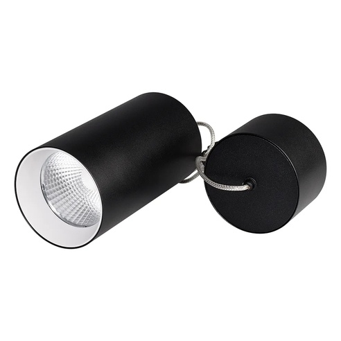 Светильник подвесной SP-POLO-R85-2-15W Warm White 40deg (Black, White Ring) (Arlight, IP20 Металл, 3 года)