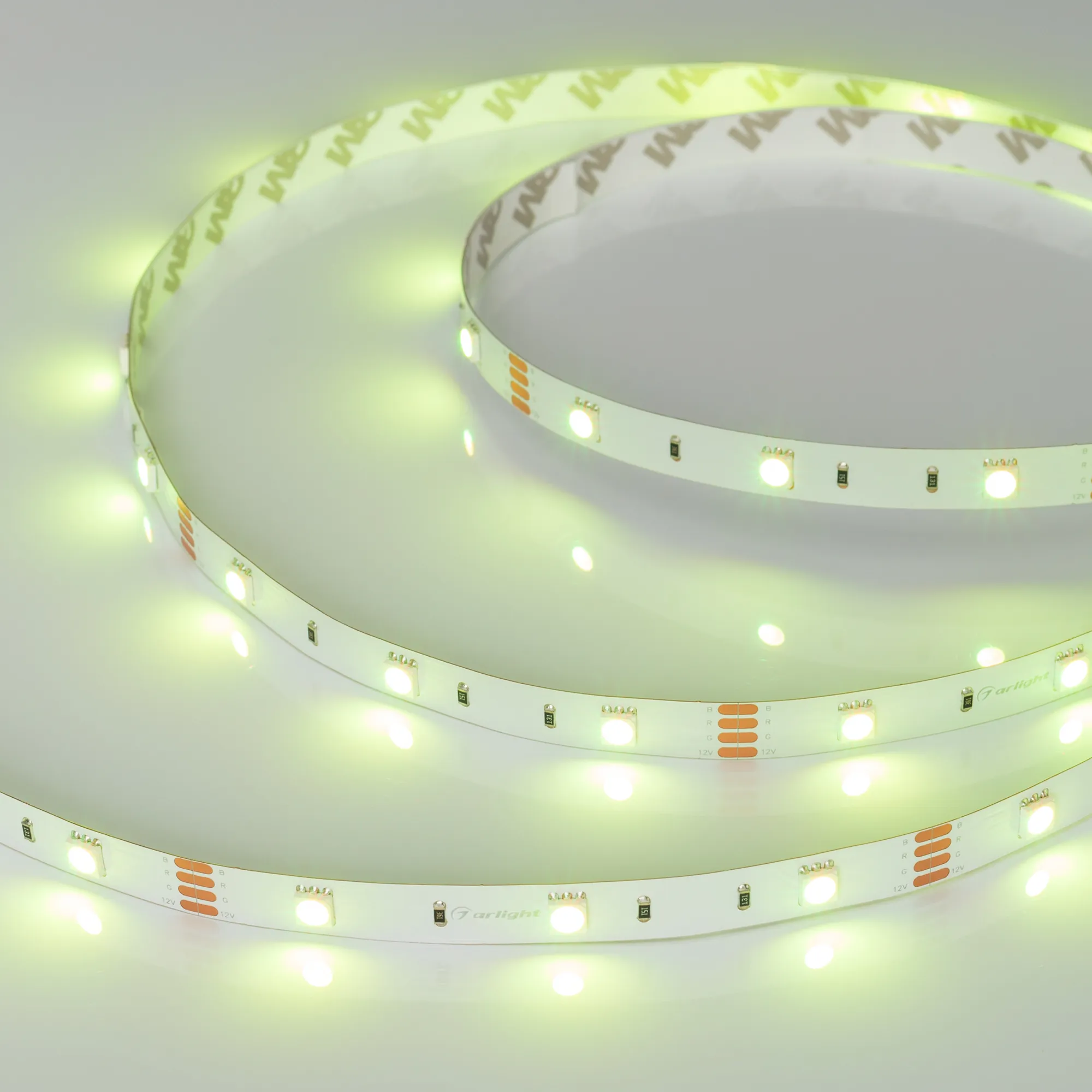 Лента светодиодная RT-B30-10mm 12V RGB (7.2 W/m, IP20, 5060, 5m) (Arlight, Открытый)