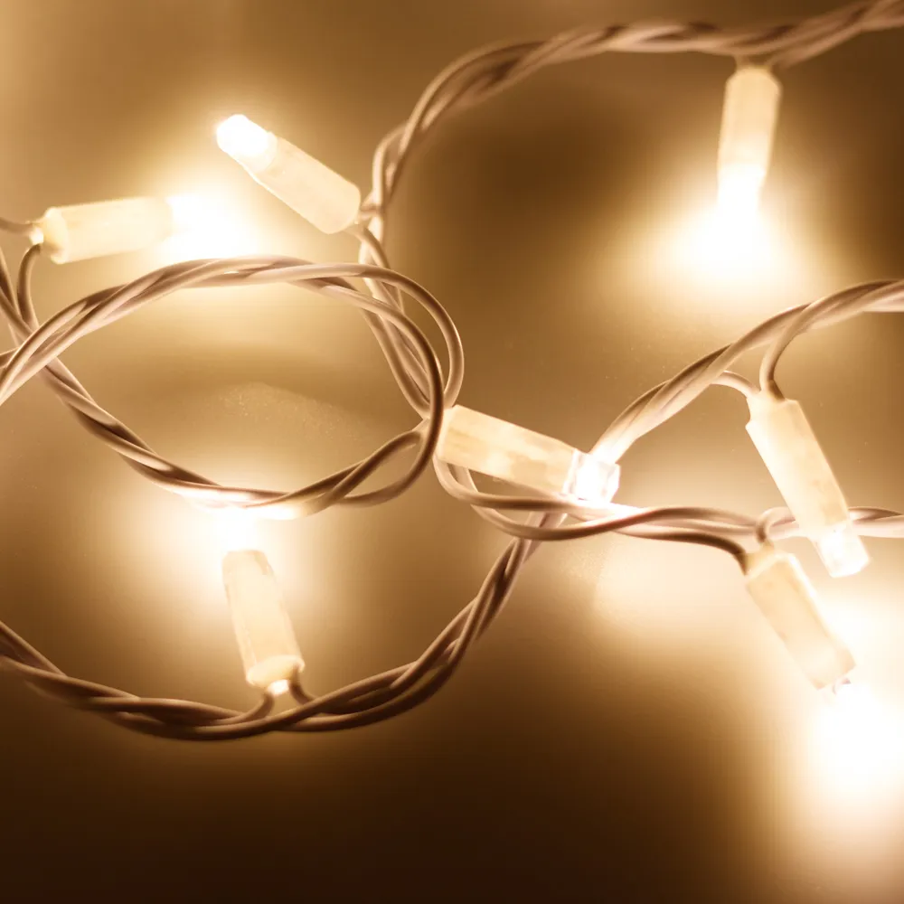 Светодиодная гирлянда ARD-STRING-PRO-10000-WHITE-100LED-FLASH WARM (230V, 7W) (Ardecoled, IP65) - изображение товара