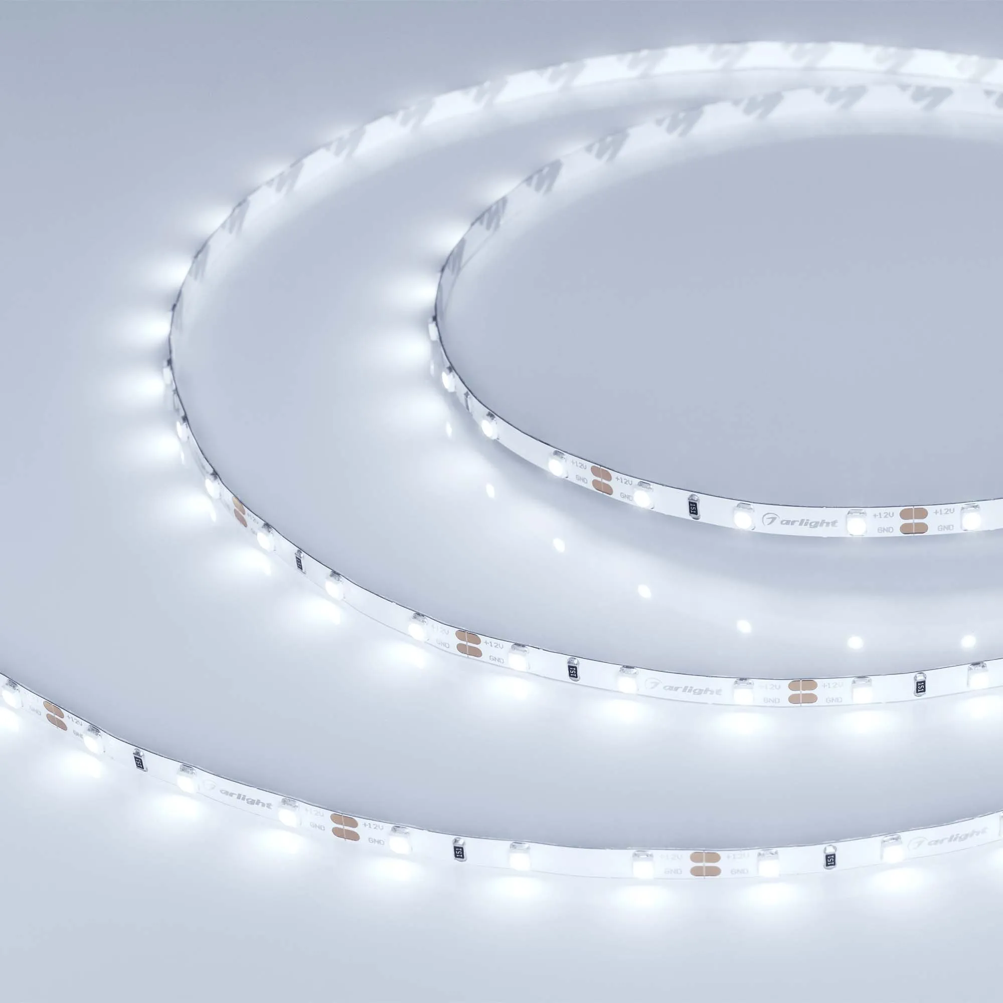 Лента светодиодная RT-A60-5mm 12V Cool 8K (4.8 W/m, IP20, 2835, 5m) (Arlight, узкая) - изображение товара