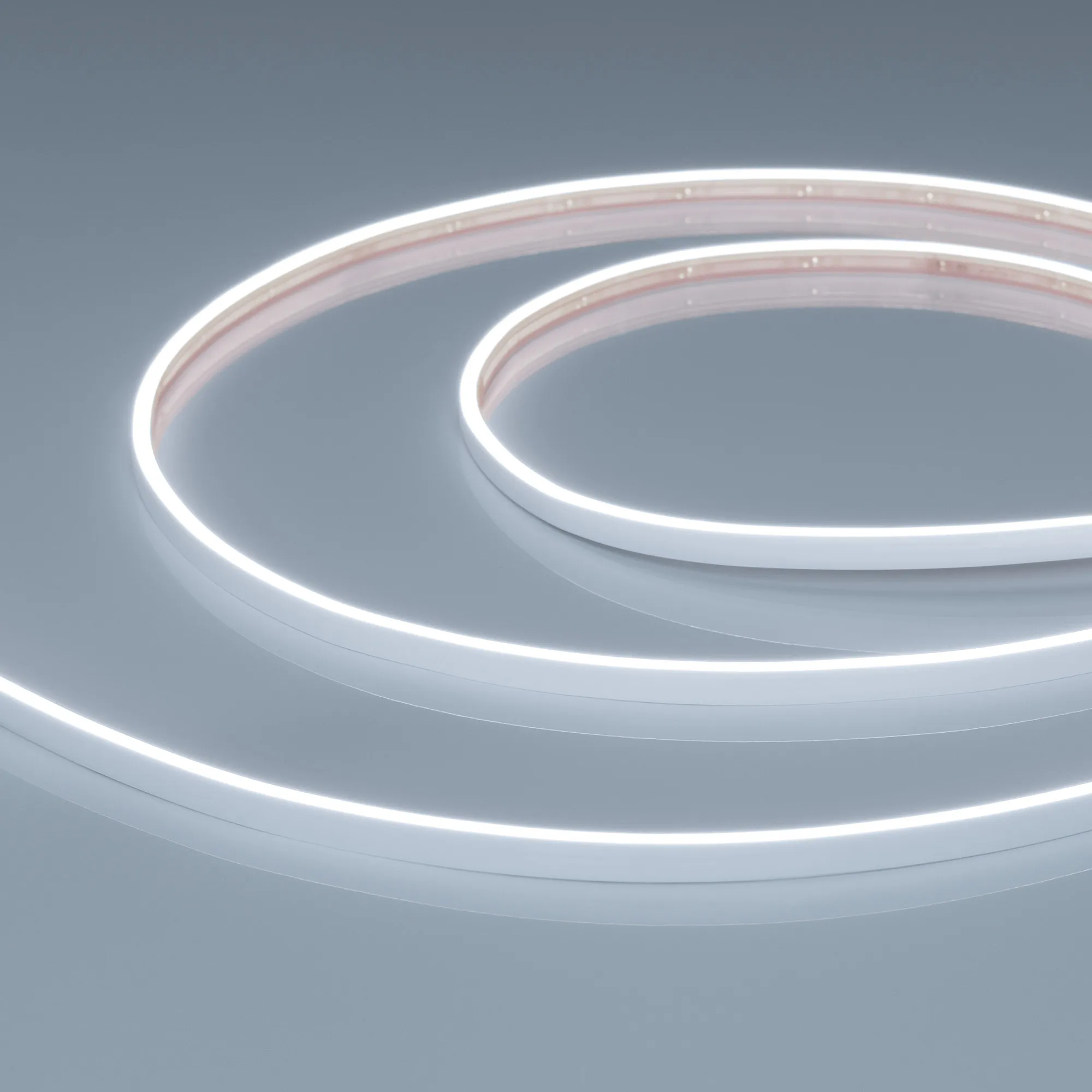 Лента герметичная VELA-M240-2.5x6mm 24V White6000 (5 W/m, IP65, 5m) (Arlight, узкая)