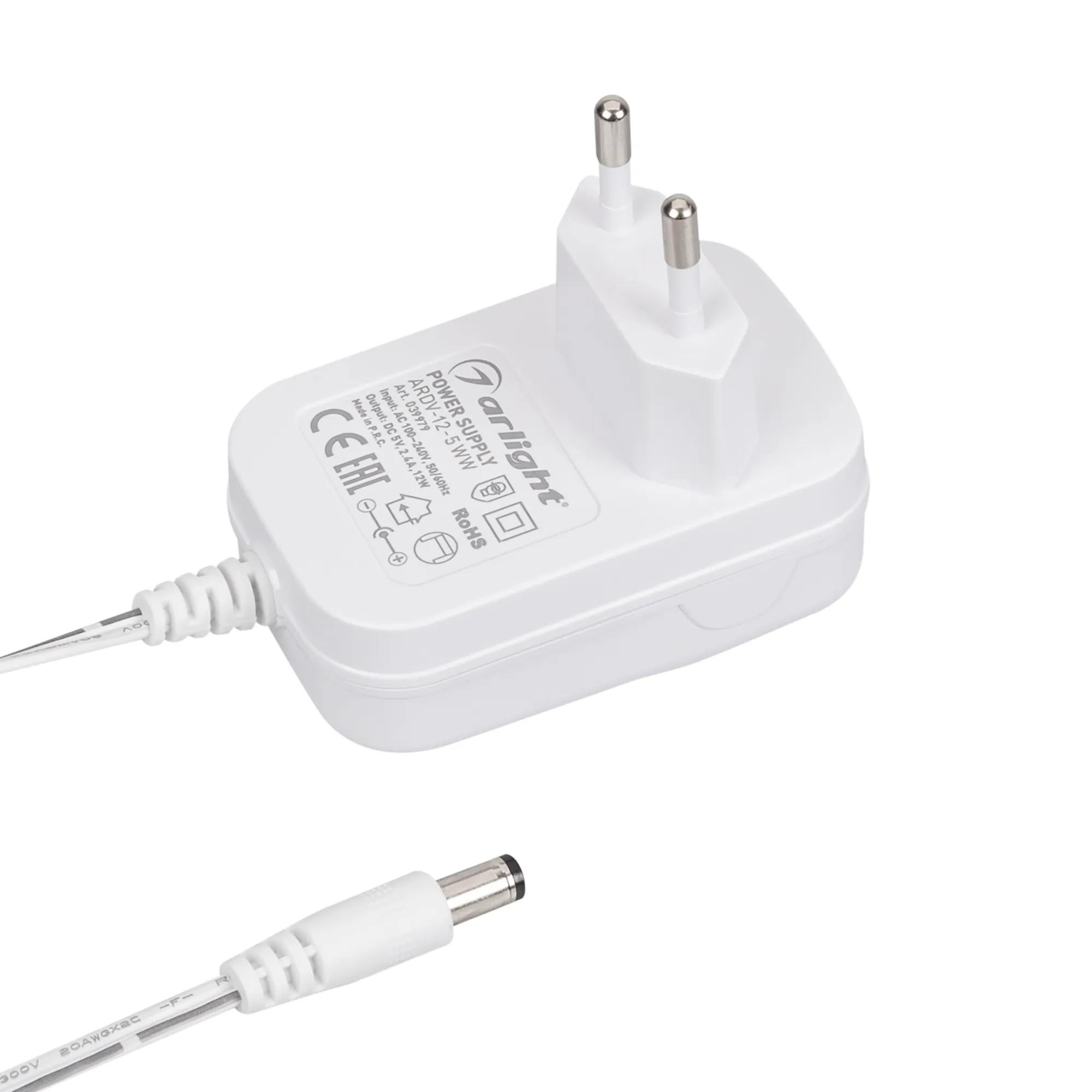 Блок питания ARDV-12-5WW (5V, 2.4A, 12W) (Arlight, Адаптер, 3 года) - изображение товара