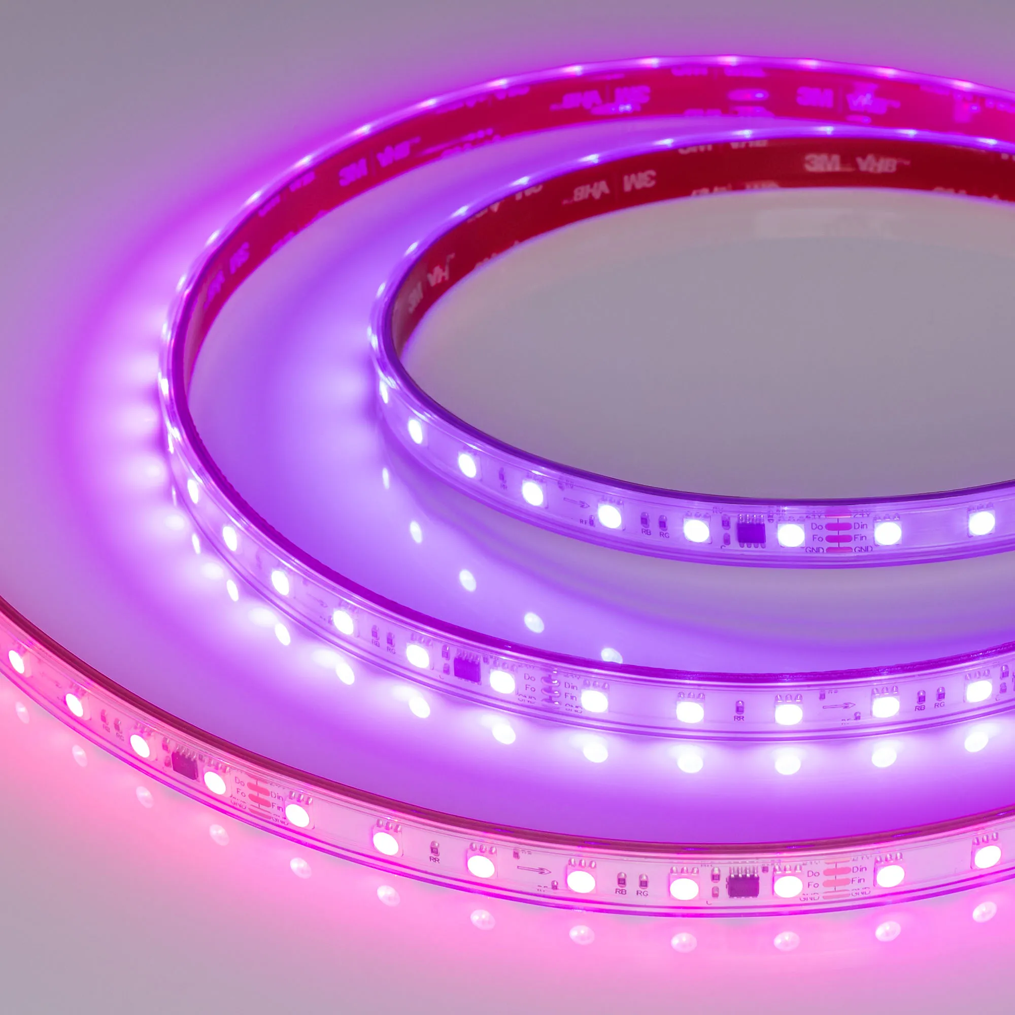 Лента светодиодная герметичная SPI-PS-B60-12mm 24V RGB-PX6-BPT (12 W/m, IP67, 5060, 5m) (Arlight, бегущий огонь)